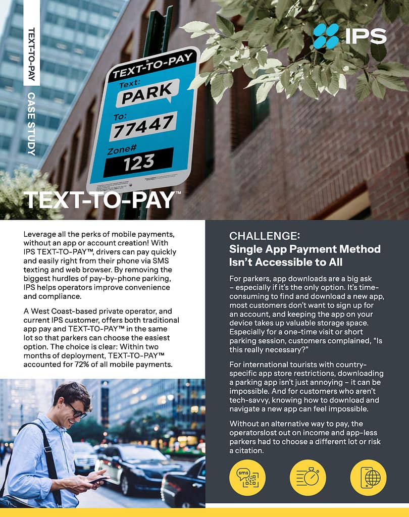 TEXT-TO-PAY pay by phone parking no app needed